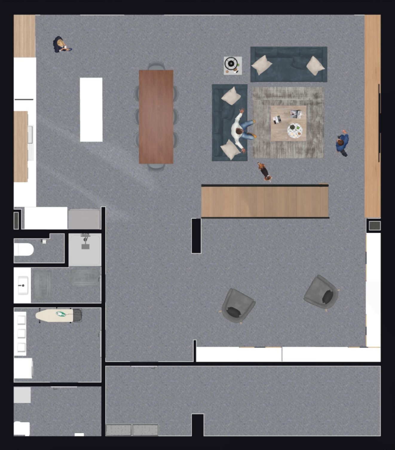 Plan Rez de Jardin (pièces à vivre)